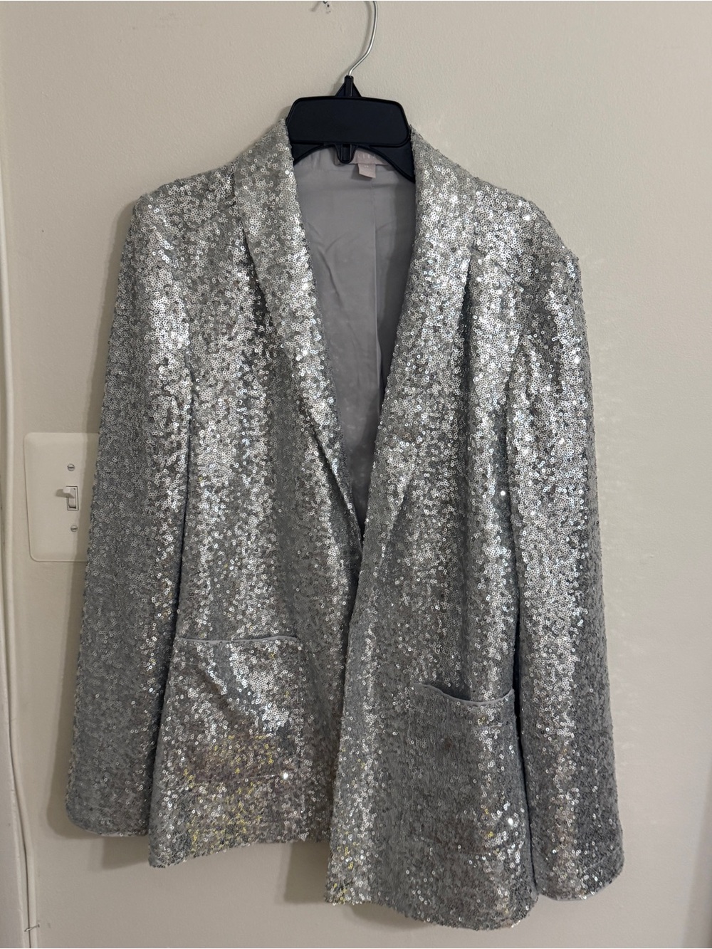 Silver Sequin Blazer
